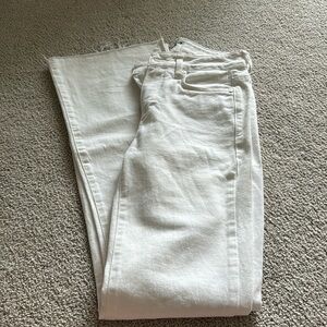 PAIGE white flare jeans worn once size 25